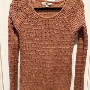 Love Textured Crew Neck Sweater in Rust
